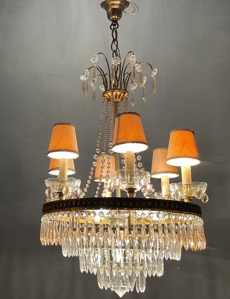 Italian Murano Glass Chandelier, 1950s