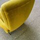 Fauteuil italien jaune moutarde style Mid-Century