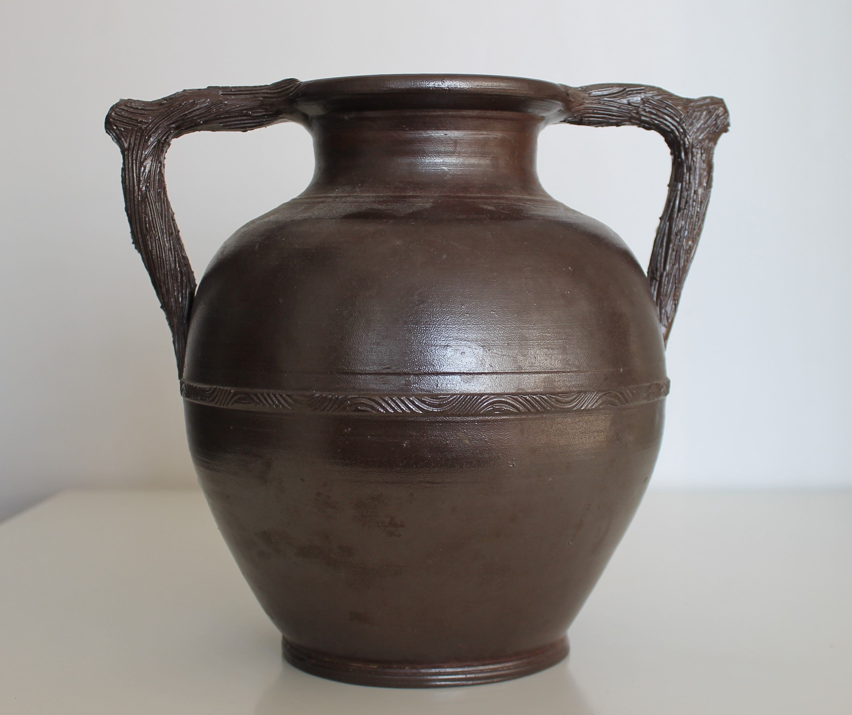 Vase with apple decorations Turgis Calvados Normandy