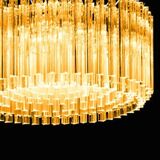 Mid-Century Modern Italian Amber Triedro "Concava" Chandelier