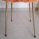 Chaise vintage moumoute Pelfran couleur saumon
