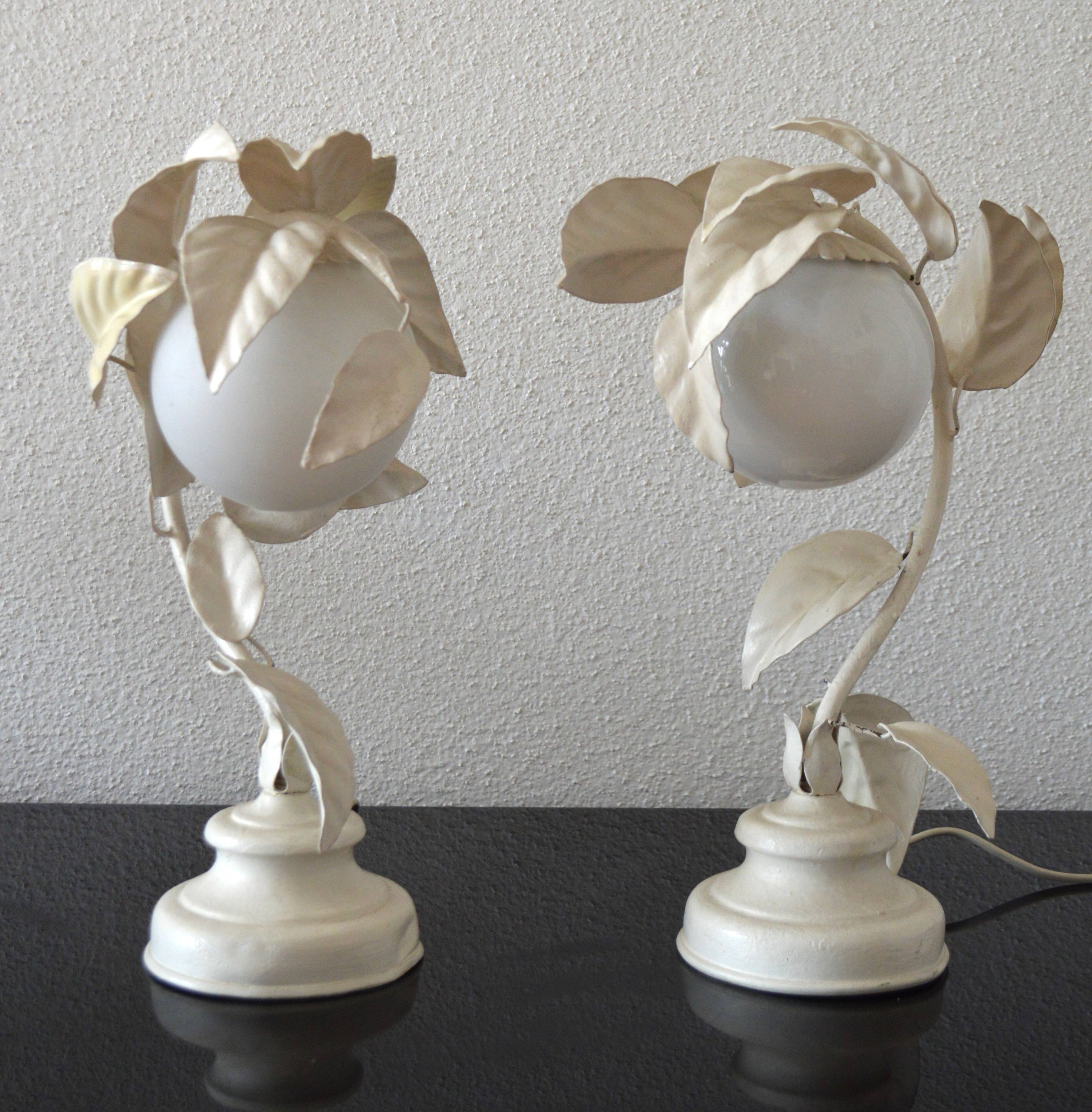 Vintage lampes des années 70 design florale