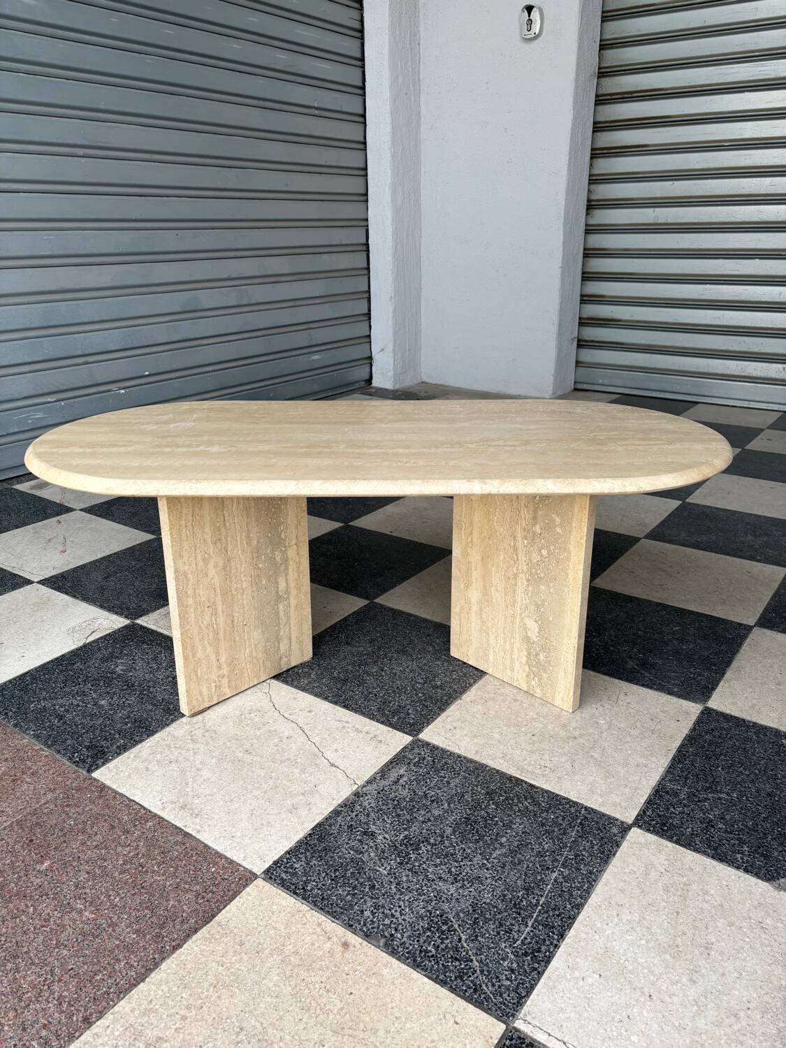 Vintage travertine coffee table