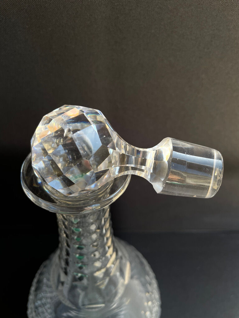 Carafe - art deco - blown and cut crystal