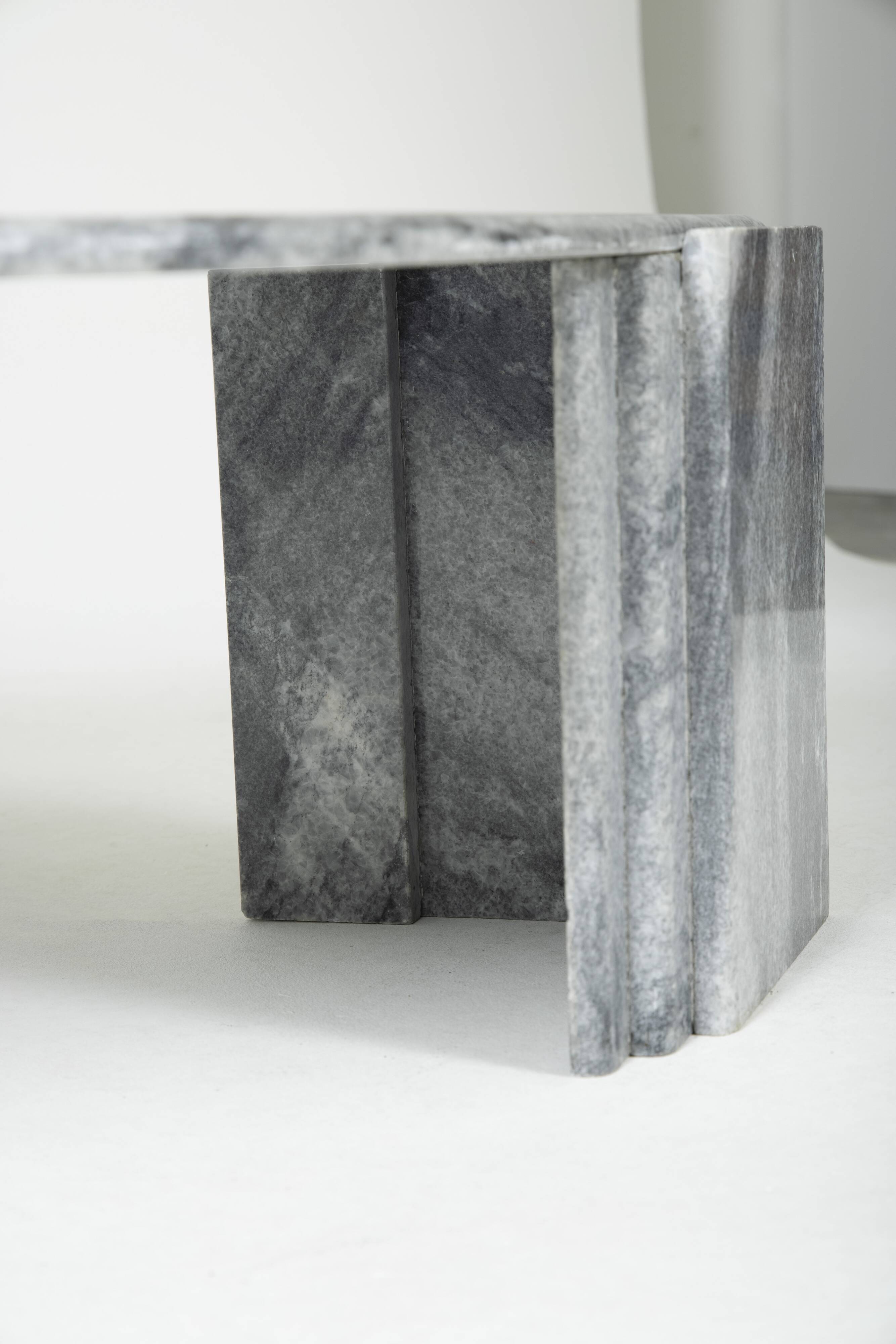 Grey marble coffee table, 1970s