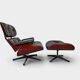 Eames Lounge Chair 670 & Ottoman 671 in rosewood, Herman Miller