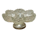 Vintage crystal and moulded glass fruit bowl, metal base.