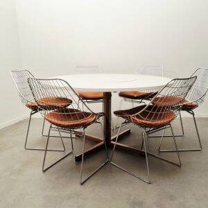 Set of six SM05 wire chairs by Cees Braakman for Pastoe, 1960s