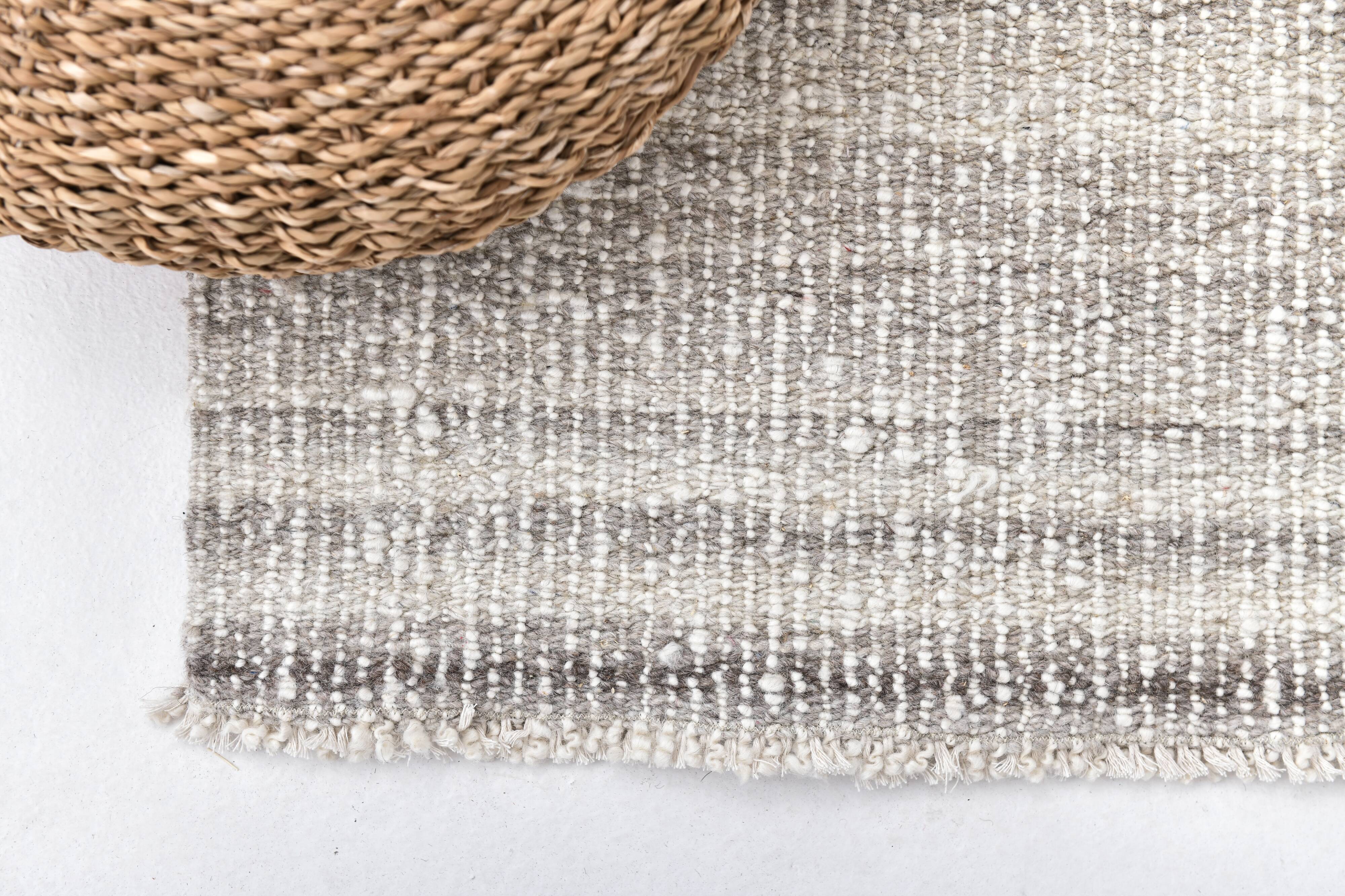 Cream brown wool runner rug, wool corridor rug for house , soft wool rug