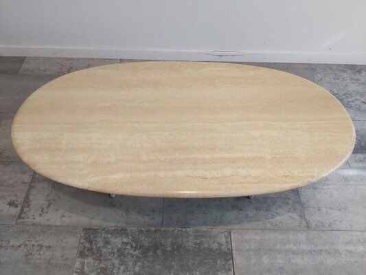 Travertine Eclipse coffee table, 1970s