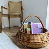 Grand panier en osier tressé