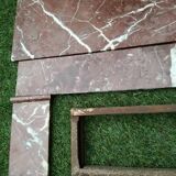 Fireplace in red marble from Languedoc