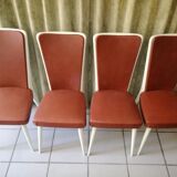 Rare vintage feet compass leatherette chairs 4