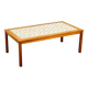 Scandinavian coffee table in teak and ceramic 1960