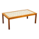 Scandinavian coffee table in teak and ceramic 1960