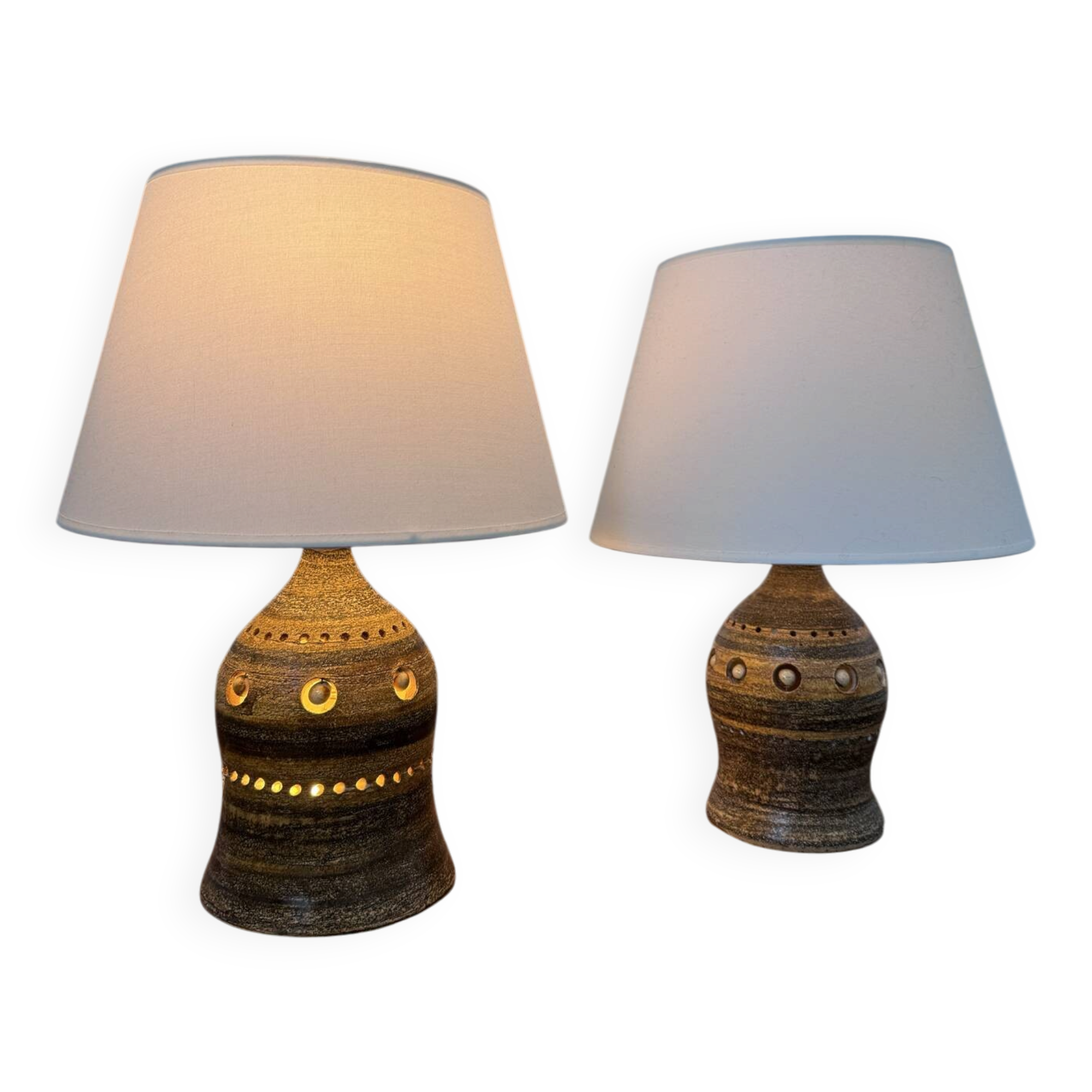 Pair of ceramic lamps Studio Pottery – Georges Pelletier – year