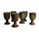 6 tasses mazagrans vintage en grès pyrité
