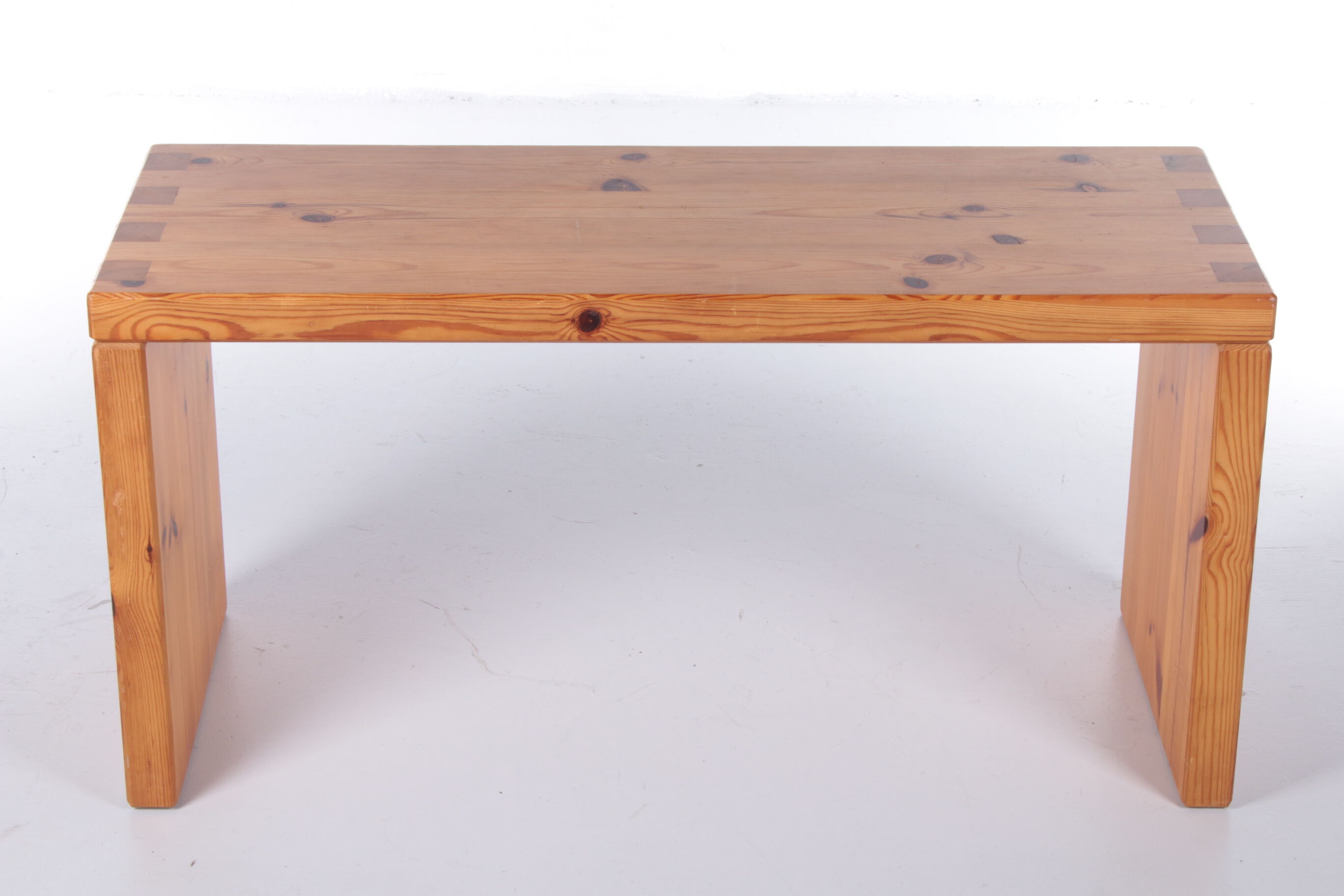 Vintage pine wood sidetable and or bench by Aksel Kjersgaard Odder Denmark