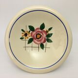 Plat « Sarreguemines - Congo » Fleurs art déco