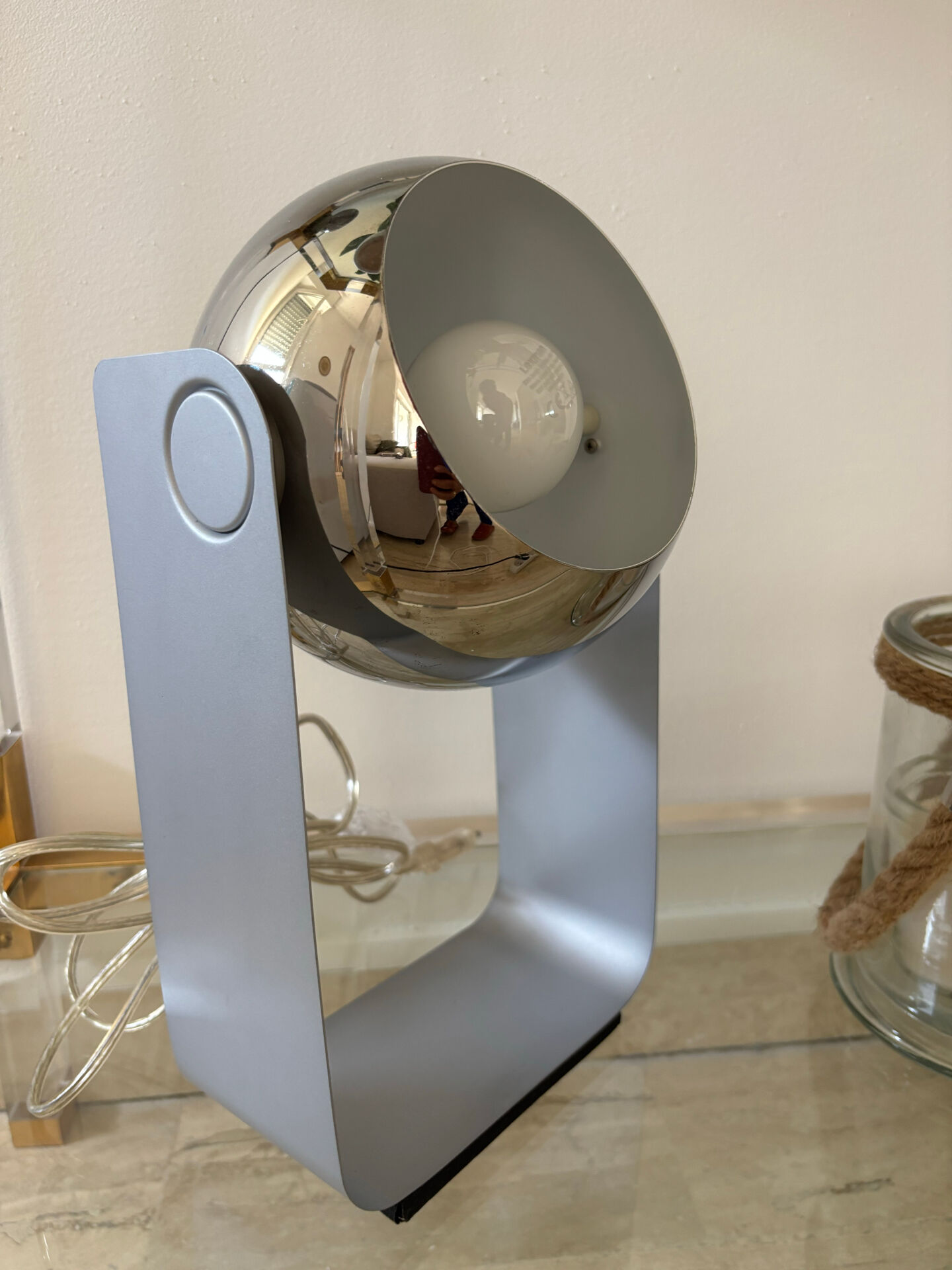Eyeball Lamp Massive Space Age vintage chrome 1970s