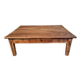 Antique French walnut coffee table with drawer – 19th century, circa 1850