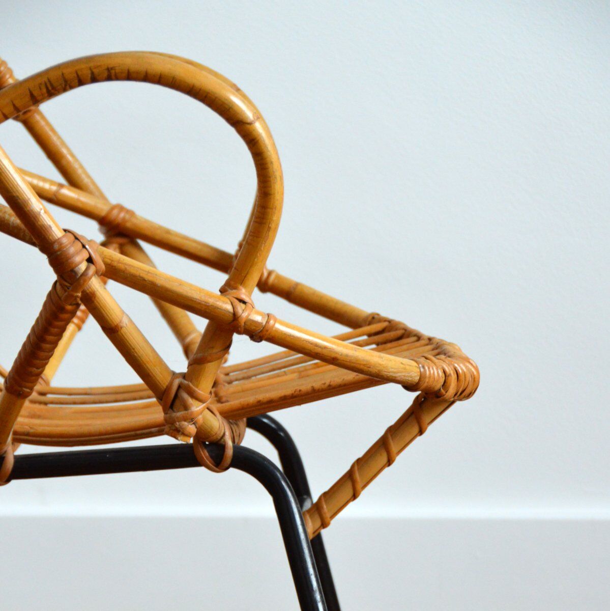 Vintage rattan armchair
