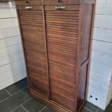 Double oak curtain file cabinet