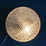 Plafonnier rond en verre ciselé