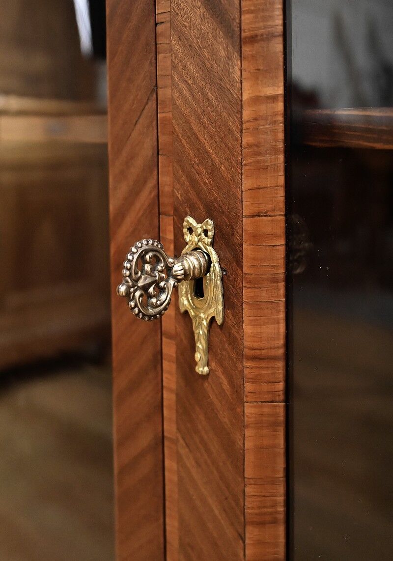 Small marquetry library, Louis XVI style – early 20th century