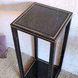 Black pedestal table Pierre Vandel 80s/90s