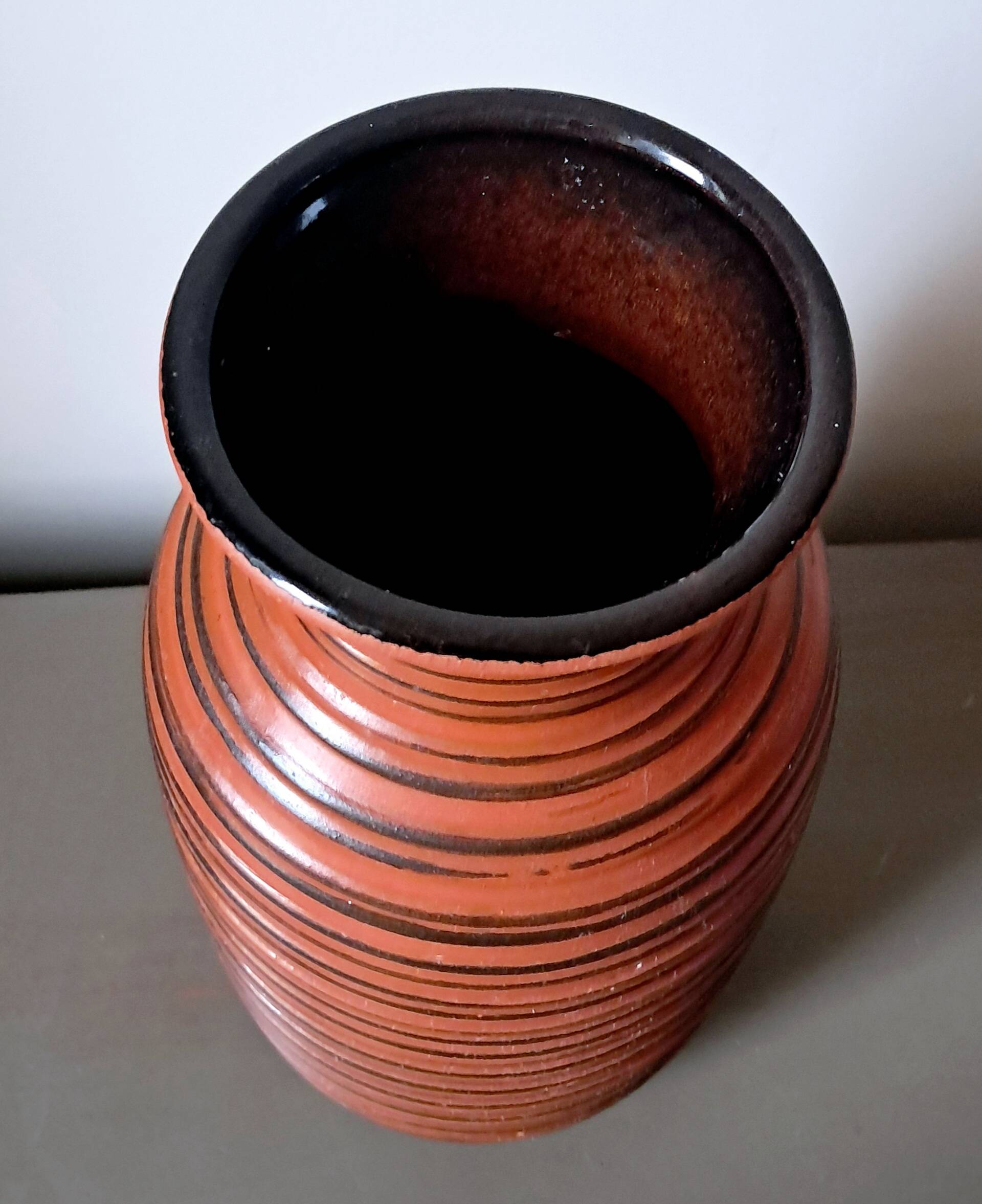 Fat Lava Red Vase by Carstens Tonnieshof, West Germany, 1960