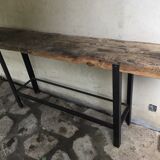 Iron and wood console