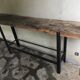 Console en fer et bois
