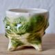 Vintage tea service in glazed ceramic - shape of conchs or shells
