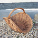 Old Wicker Log Basket / Rattan