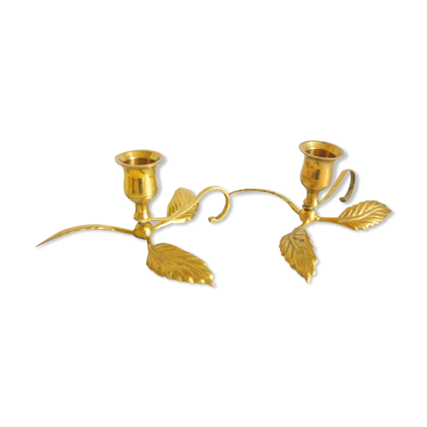 Pair of brass candlesticks