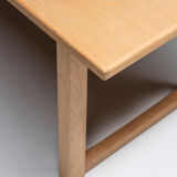 Coffee table in soap treated oak, carl malmsten, 1960's, sweden