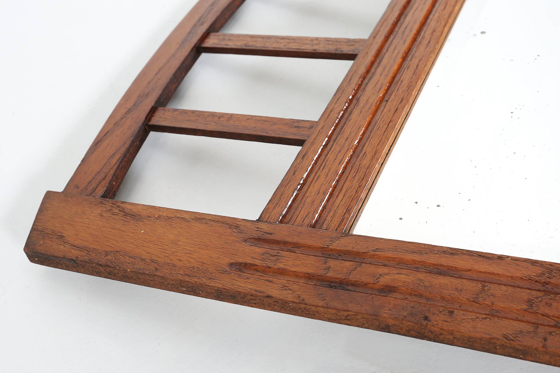 Art Deco mirror in solid wood with facet cut mirror, 1930s