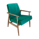 Original vintage polish armchair 300-190 from Mid-century in green velvet