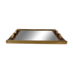 Art deco mirror top in wood and brass gilded 30s