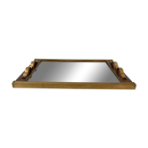 Art deco mirror top in wood and brass gilded 30s
