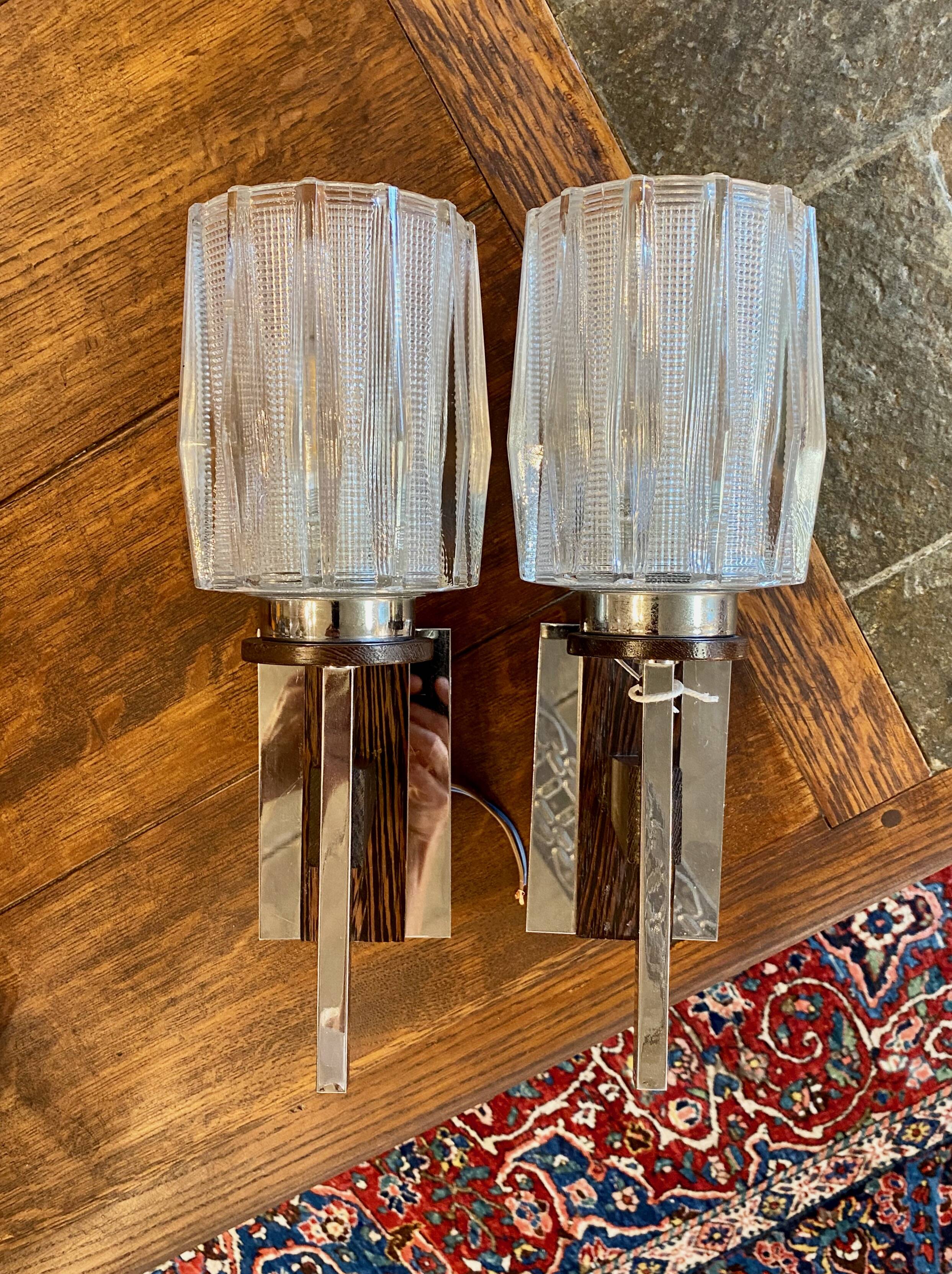 Pair of Mid-century Scandinavian Brutalist wall lights (1960s-70s)