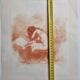 Print "Nude crouching on the pillow" in sanguine after Paul Belmondo, 29 x 34.5 cm