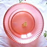 6 hollow plates glass pink Arcoroc