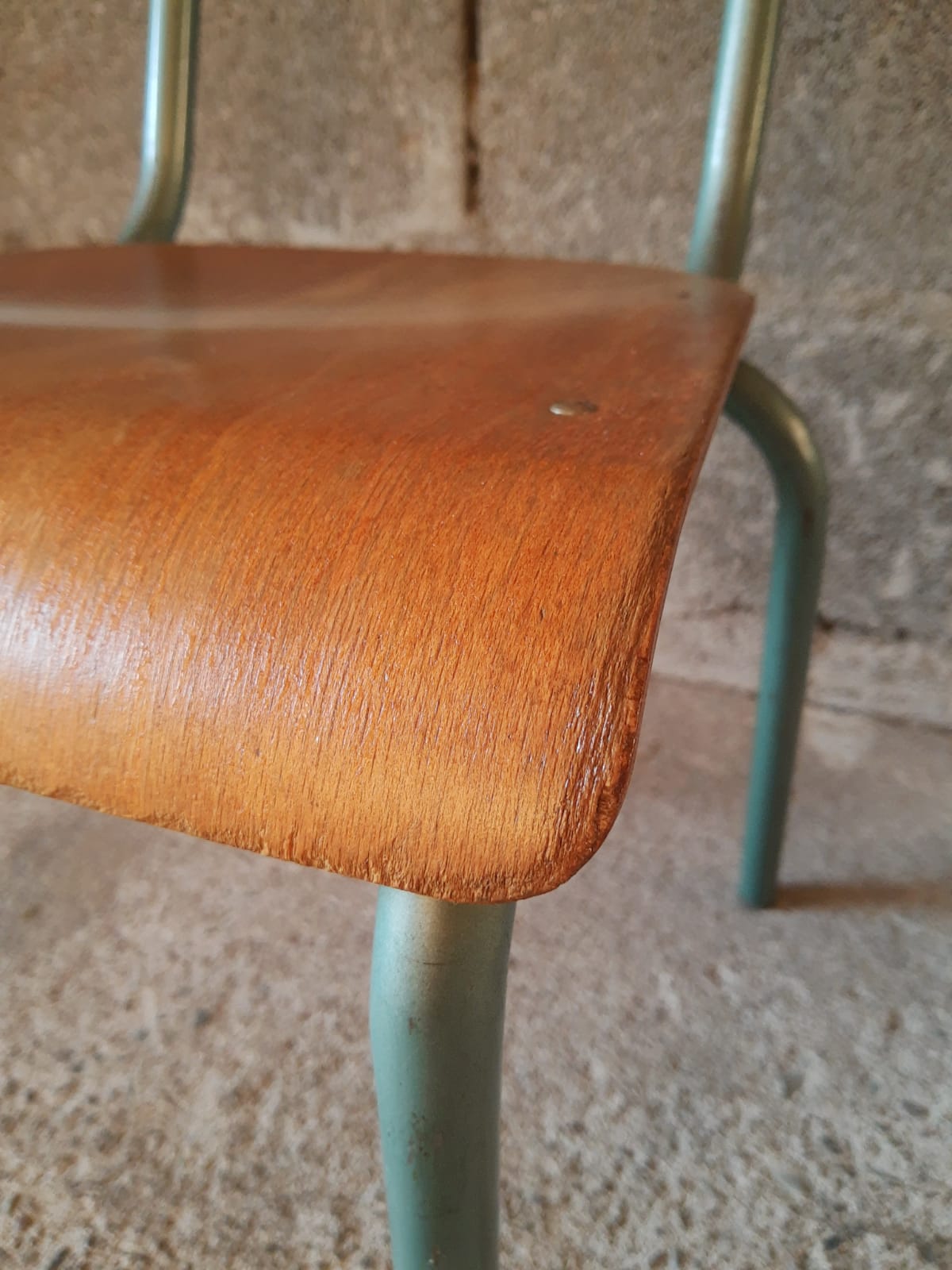 Vintage wood & metal school chair