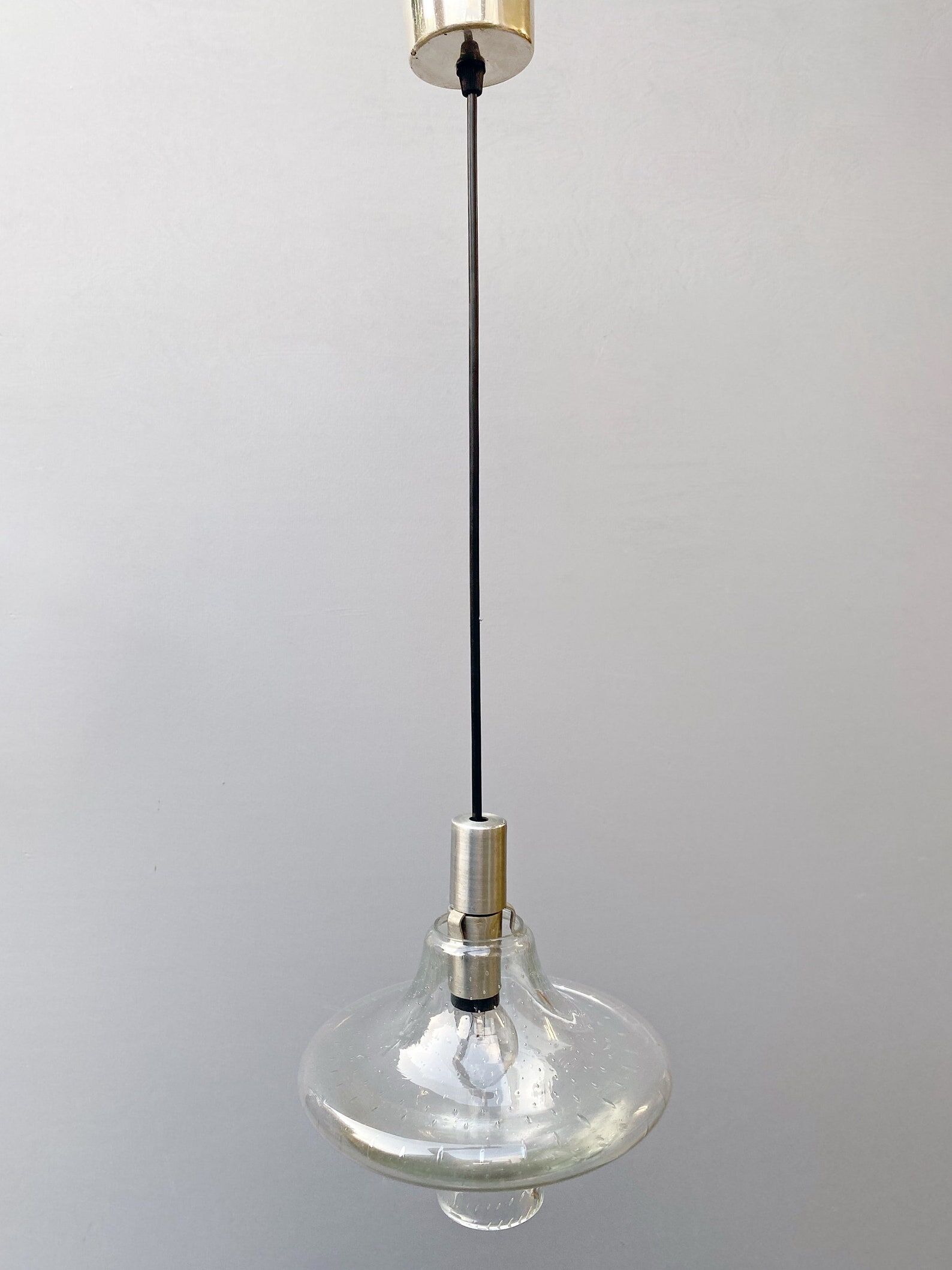 Mid century bubble glass hanging lamp