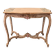 Vintage French provincial painted table | Shabby chic floral console table | Ornate rococo vanity desk with hand-painted roses