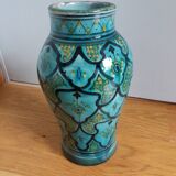 Handcrafted Safi turquoise vase signed