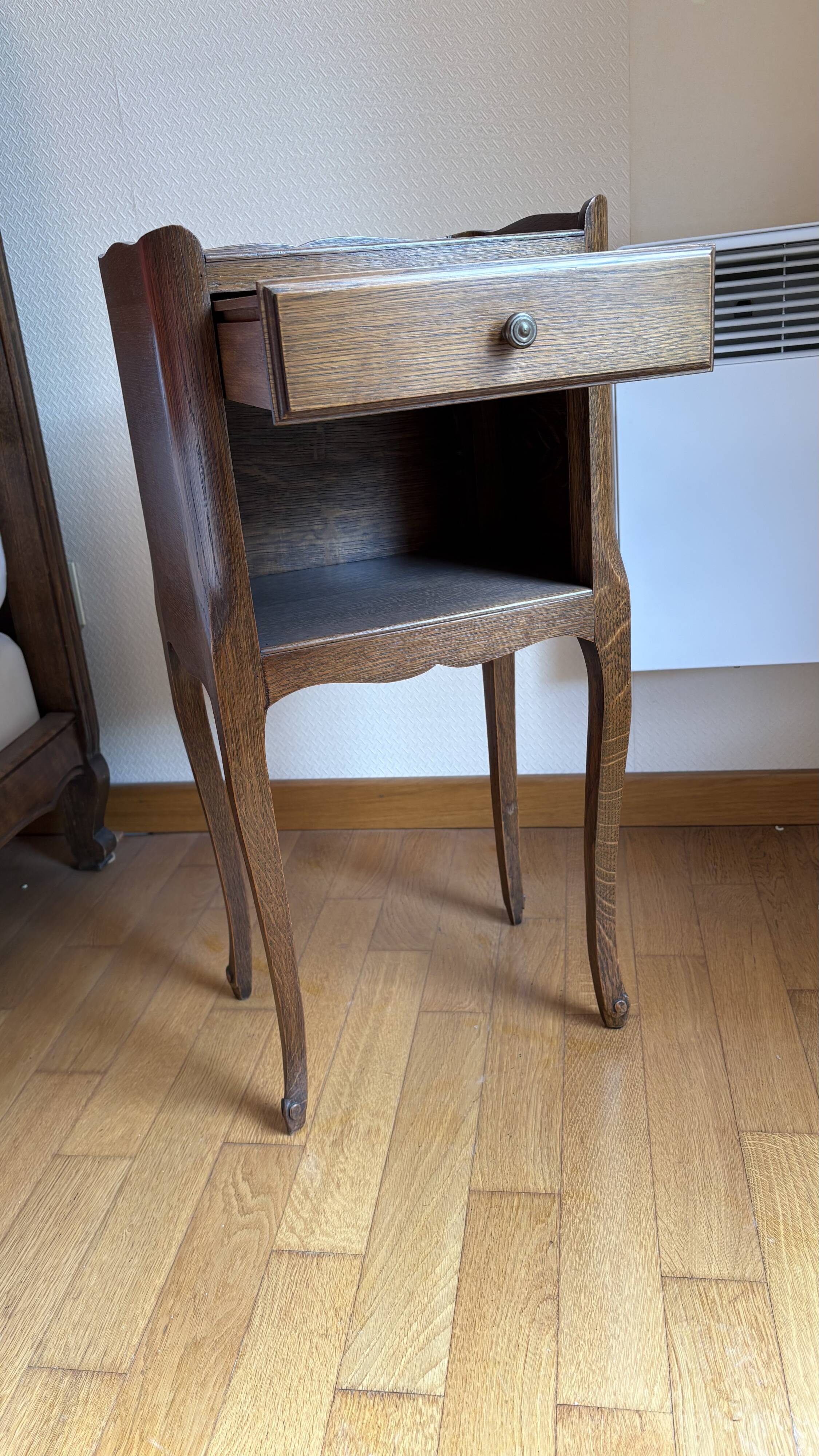 Wooden bedside table