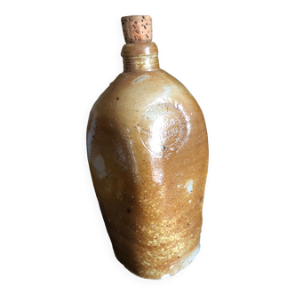 Octagonal stoneware bottle